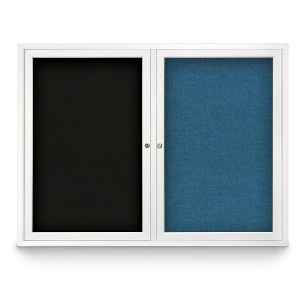 Corkboard, 96"x48", Surf/Bronze